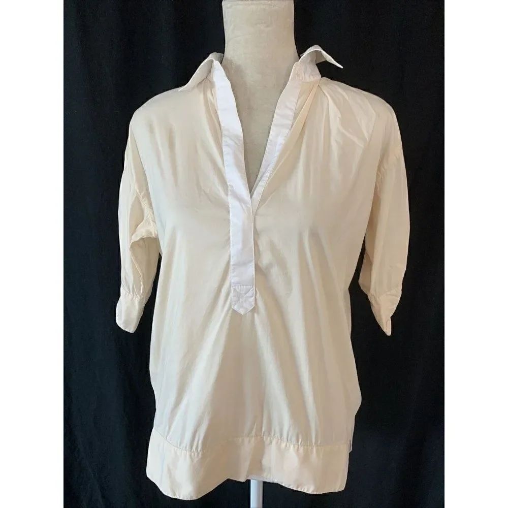 Bcbg Maxazria Ivory White Short Sleeve top